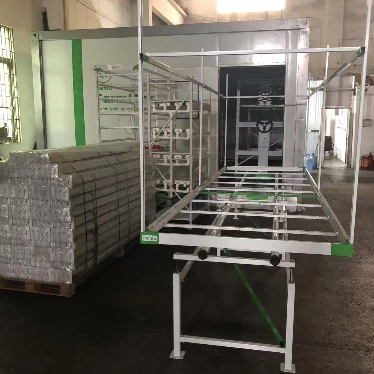 80% Space-Saving Rolling Plant Bench for Vertical Farming, Heavy Duty Steel Frame