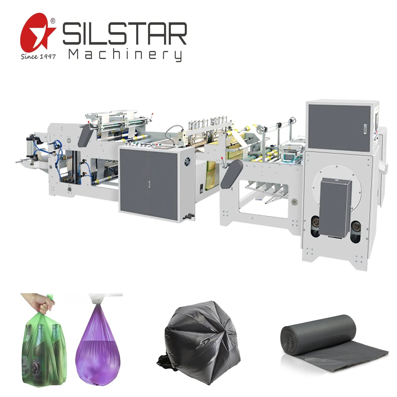 Automatic High Speed Star Seal Garbage Trash Bag Making Machine