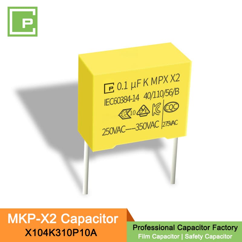 104 K275V Metallized Polypropylene Film MKP X2 Capacitor Safety Film Cap