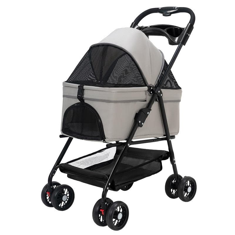 Portable Foldable 4-Wheel Pet Stroller for Dogs and Cats