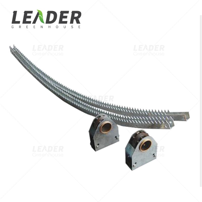 Power Steering Rack and Pinion System for Multi-Span Glass Greenhouse