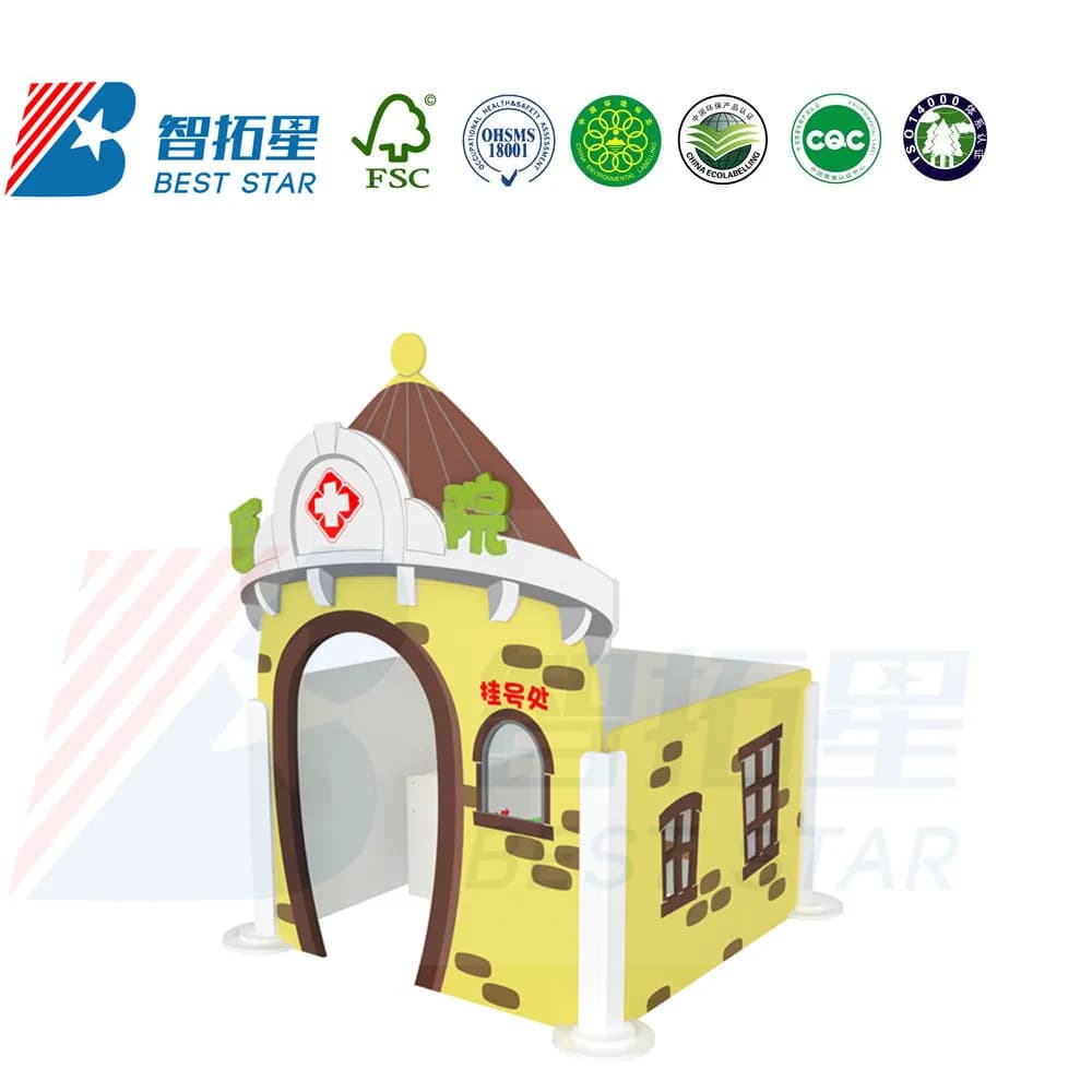 Kids Nursery School Dramatic Play, Kindergarten Preschoo Indoor Playground Children Role-Play Workstation, Playing Furniture-Hospital