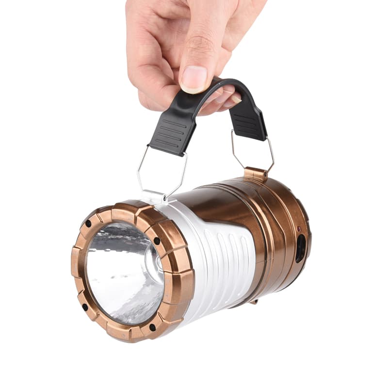 Brightenlux 2 in 1 Multi-Functional Solar Energy Charging Portable LED Camping Flashlight & Light with Belt and Power Bank