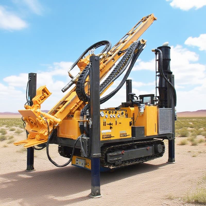 500m Smart Control Hydraulic Reverse Circulation Drilling Rig with High Speed Compressor for Geological Exploration