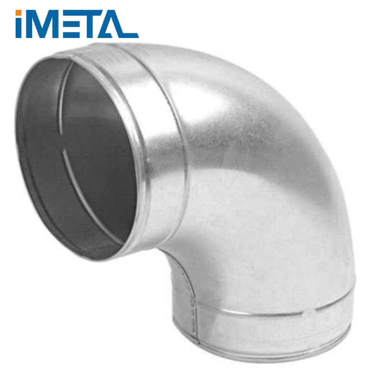 HVAC Round Metal Adjustable Outlet Elbow Bend Dryer Vent Pipe Fitting Adapter