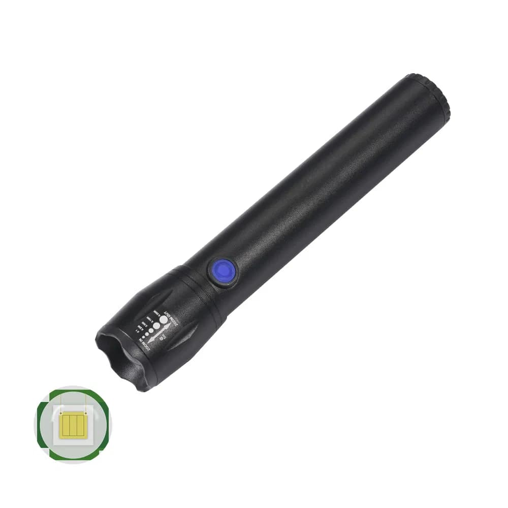 Helius Aluminum Alloy Strong Light Built-in Lithium Battery USB Charging Outdoor Waterproof Flashlight