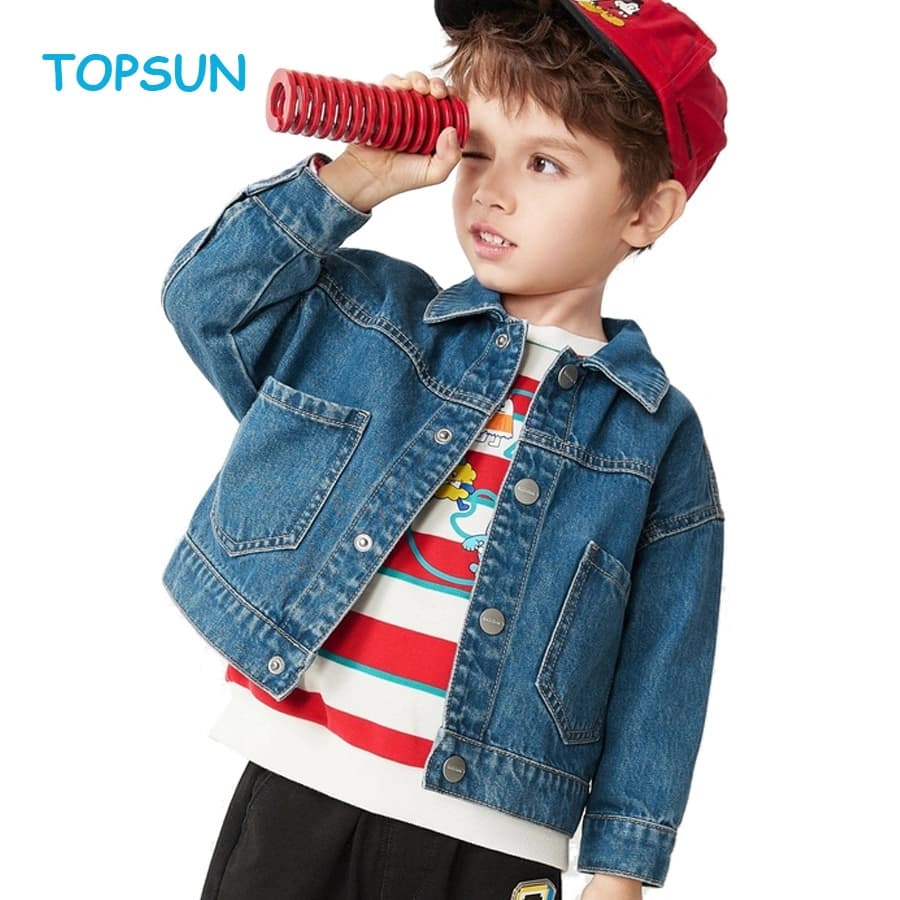 Baby Kid Girl Denim Jacket Kids Coats Boys Splice Outerwear Clothing Spring Autumn Boy Sport Clothes Kids Jean Jacket for 2-7t