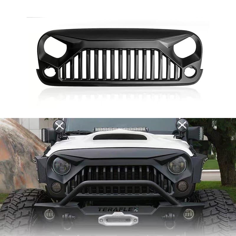 Car Air Intake Front Grille for Jeep Wrangler Jk 2007-2018