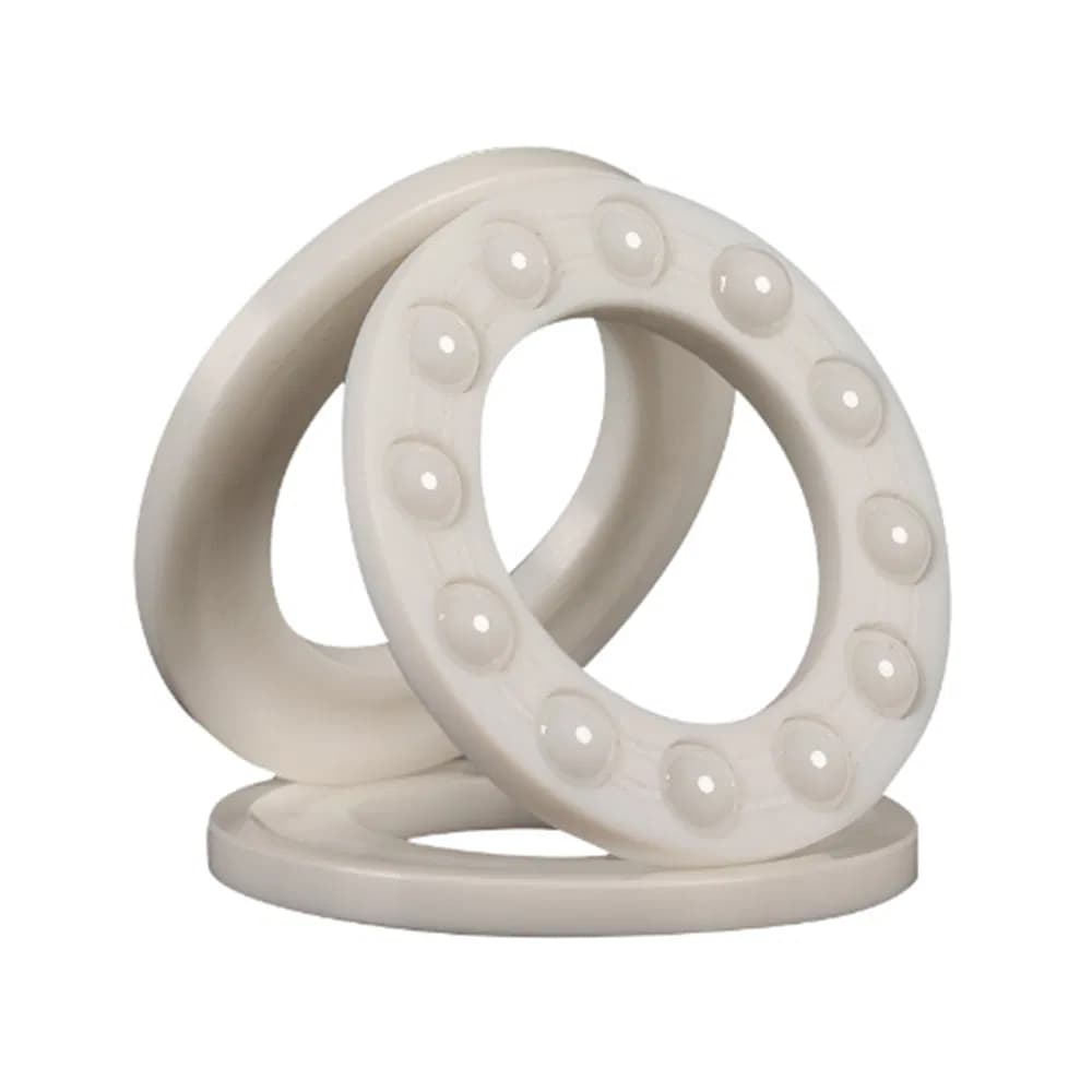 51106 51107 51108 Full Ceramic Thrust Ball Bearing PTFE Peek Cage Flat Thrust Ball 51109 51110 Bearings