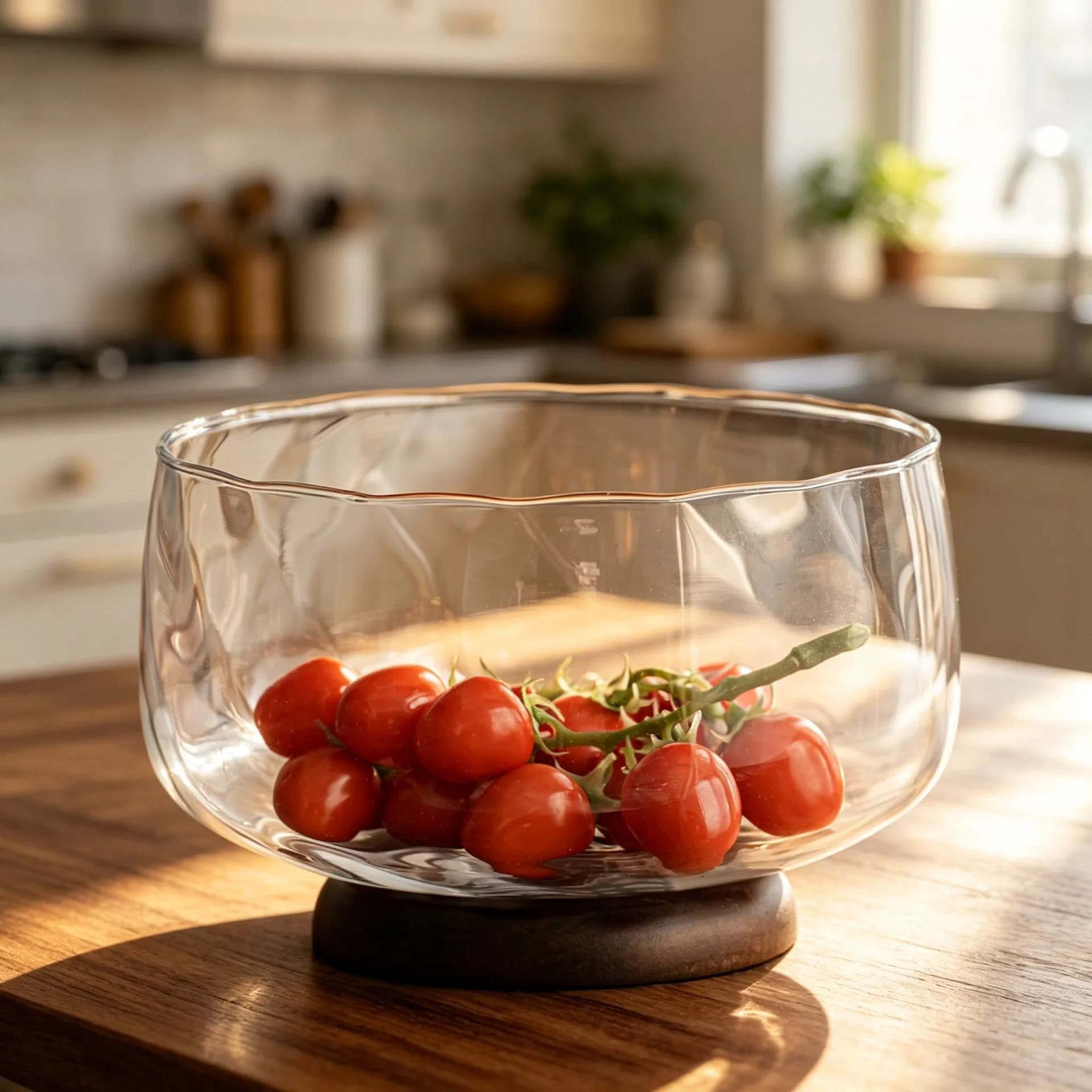 Embossed Glass Scalloped Bowl for Dessert Shop & Family Table Sweet Soup, Fruit & Snack Bowl for Daily Serving