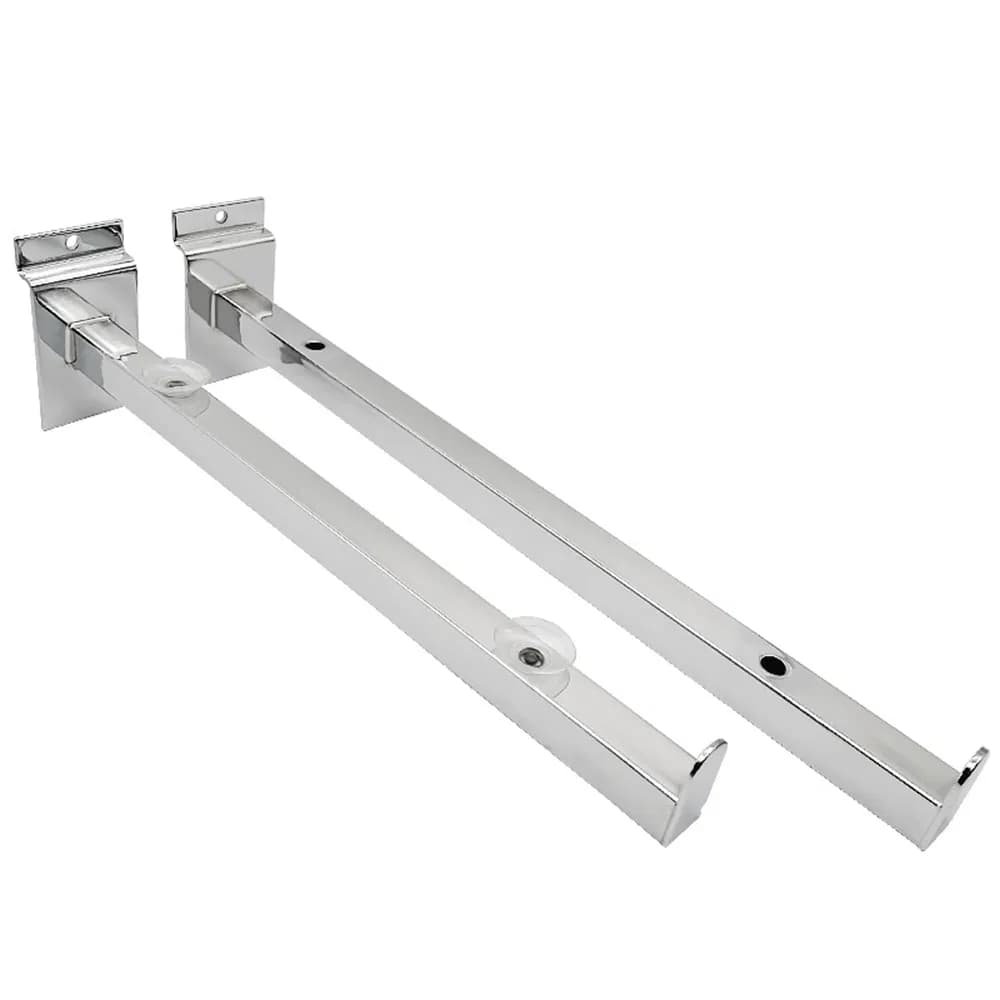 Factory Outlet Customizable Square Tube Slatwall Display Hooks in Silver/Black/White/Gold with Sucker Made of Iron/Chrome Plating for Store