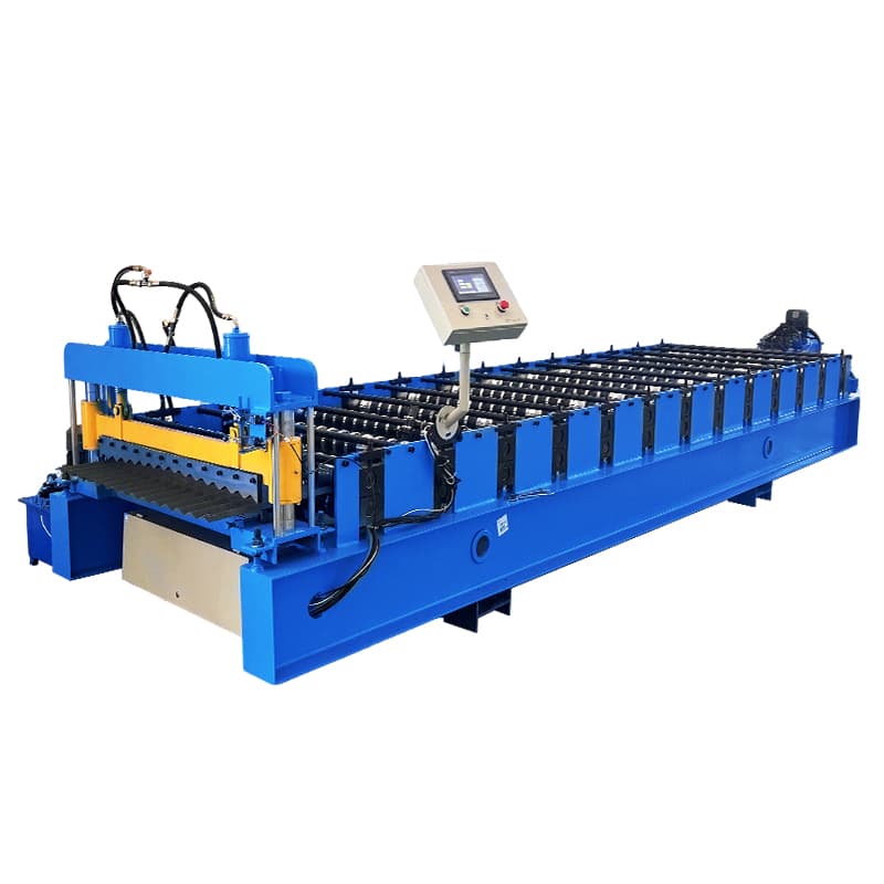 Glazed Roof Tile Sheet Making Machine Press Step Glazed Tile Roll Former