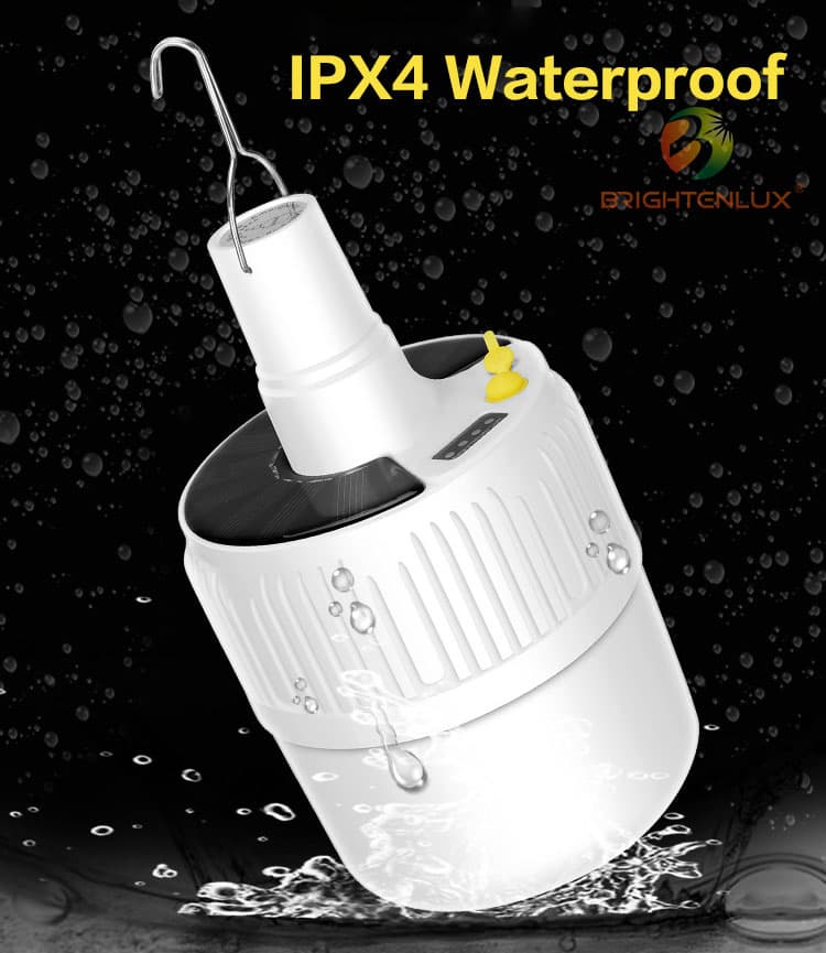Brightenlux Factory Wholesale Solar Charging IP65 Waterproof Multifunction Camping Lantern with Remote Control and Hook