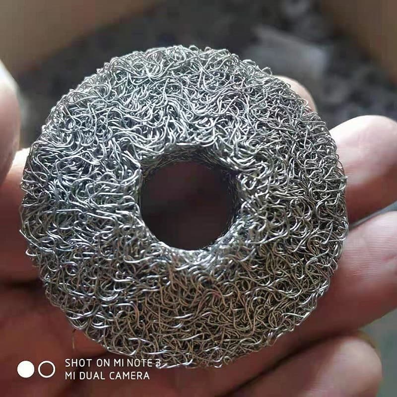 Anping Stainless Steel Gas Liquid Knitted Wire Mesh / Oil Demister Knitted Mesh