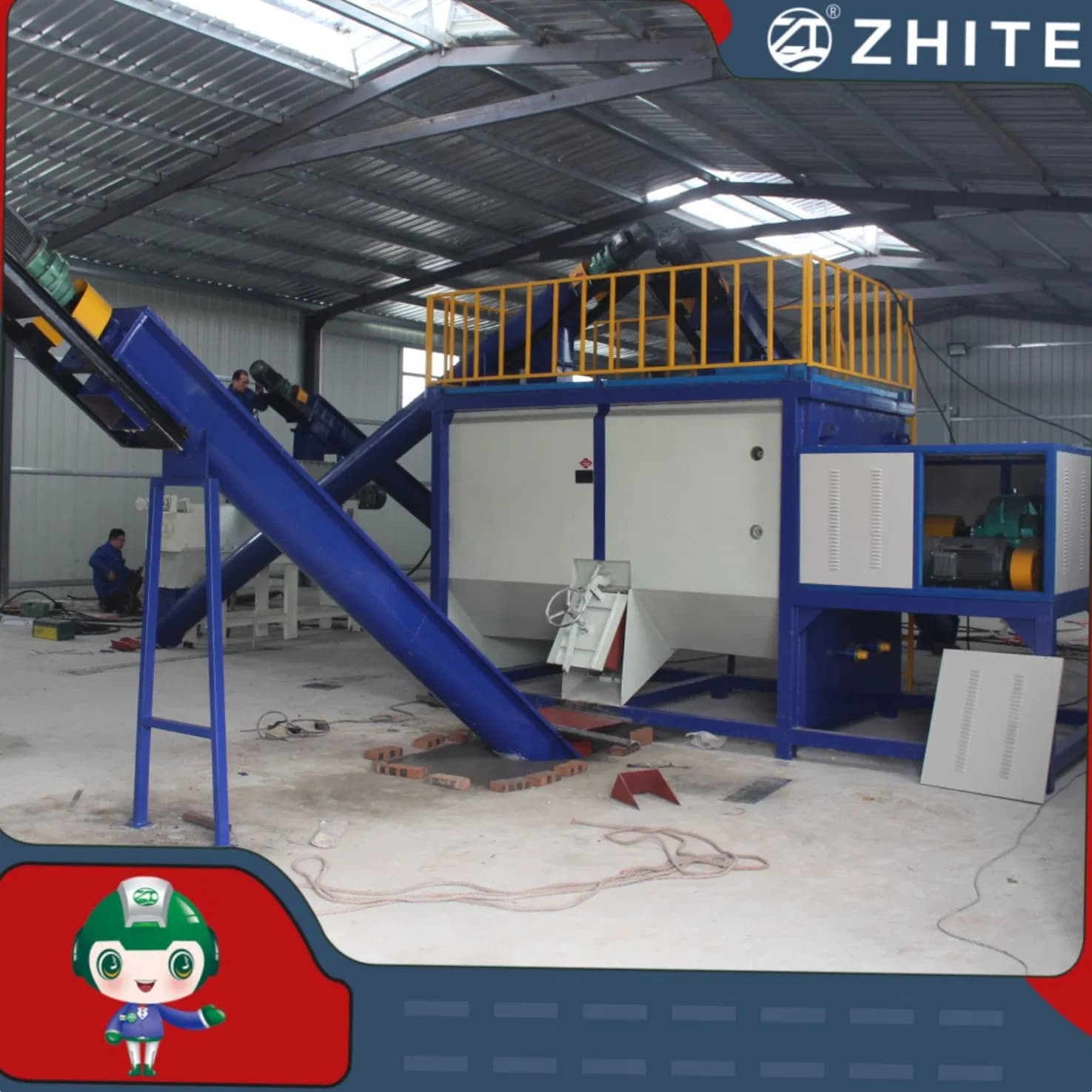 Industrial Kitchen Food Waste Treatment Composting Equipment From Weifang Zhite Factory