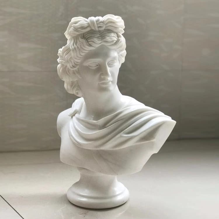 Hand Carved Marble Famous Bust Sculpture Apollo Marble Bust Statue