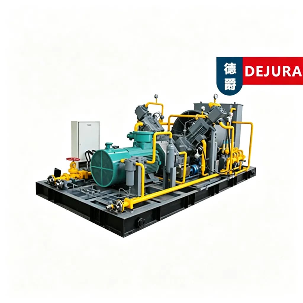 Skid-Mounted Natural Gas Compressor Unit Industrial High Pressure Compressor