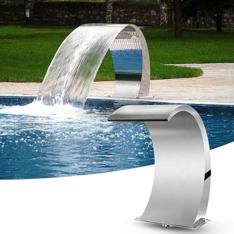 Modern Stainless Steel Waterfall Fountain for Outdoor Garden for Hotels Villas Parks Lakes Hotals SPA Stone Product
