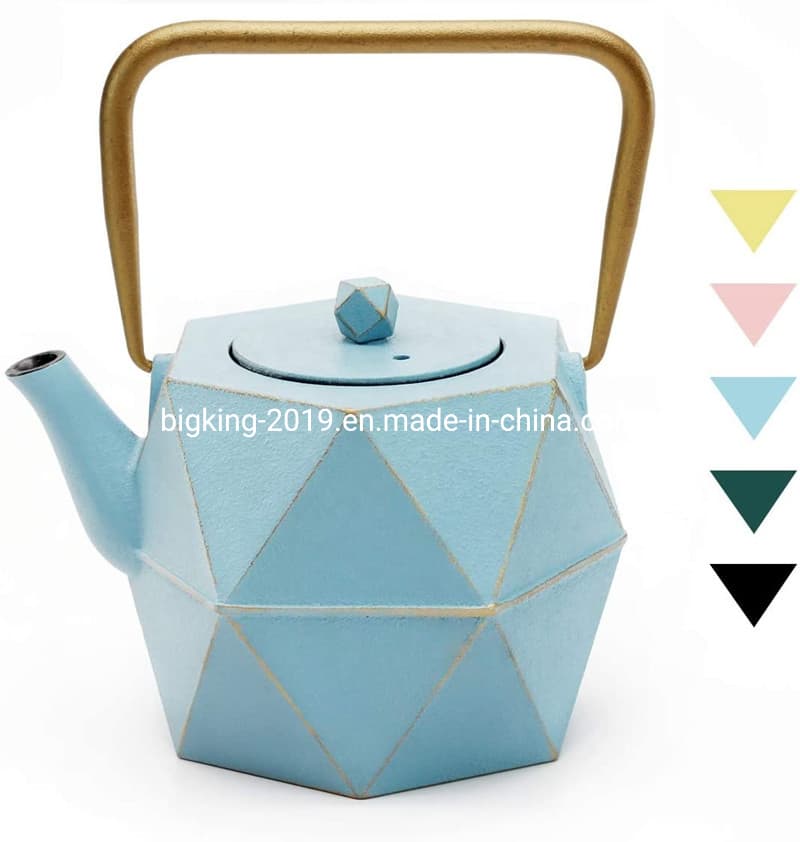 Japanese Cast Iron Teapot with Infuser Filter Gas Stove Kettle 850ml Metal Red Teapot Lifting Iron Kettle Kung Fu Tea Set