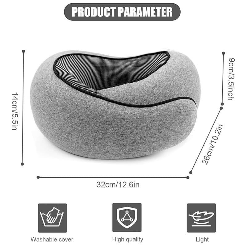 Comfortable Breathable Tightness Adjustable Wander Plus Memory Sponge Travel Neck Pillow