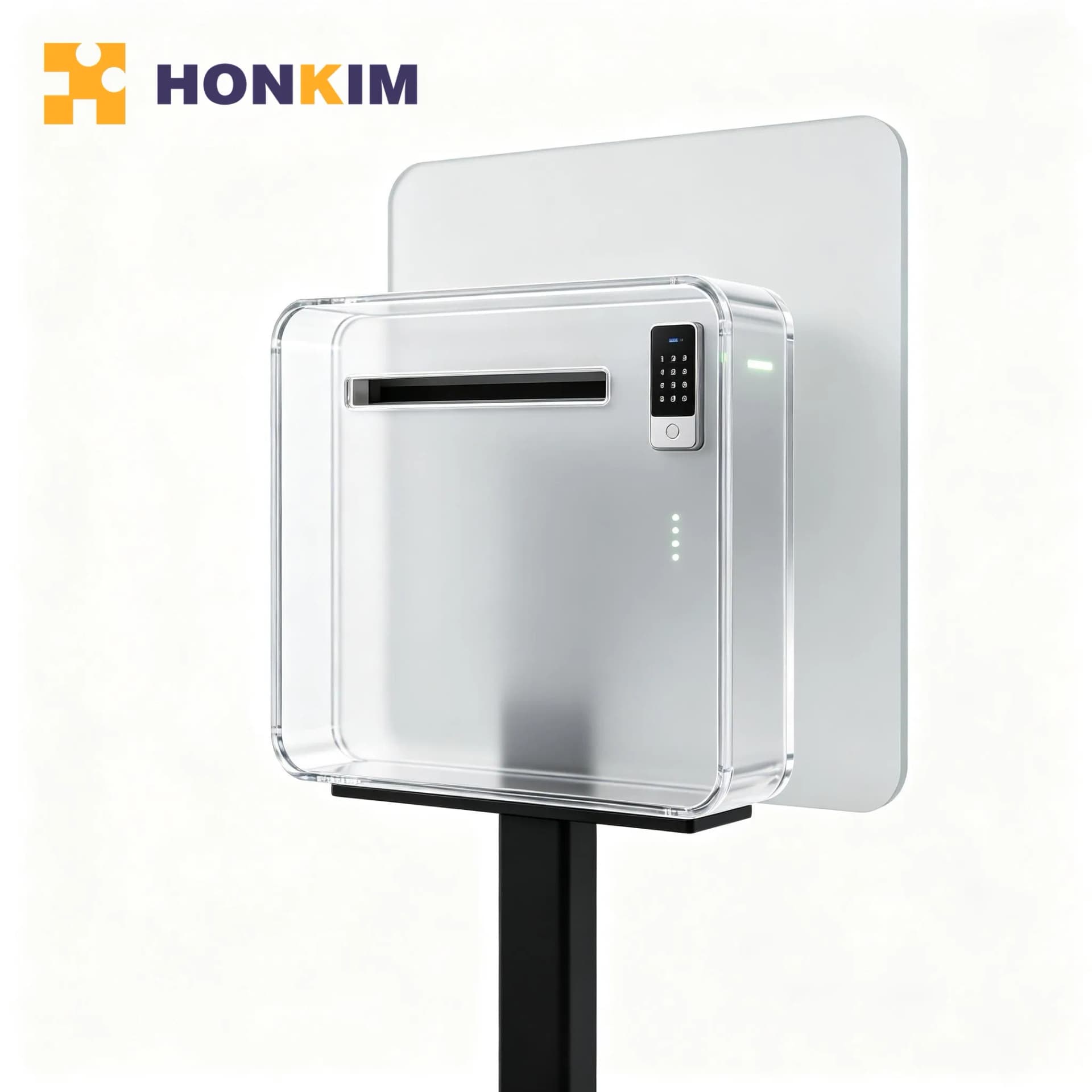 Freestanding Acrylic Parcel Box with Security Lock Design
