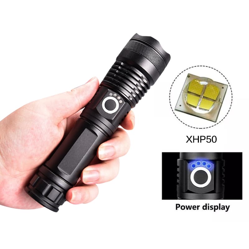 Brightenlux Aluminum Zoomable 2000 Lumen Super Bright LED Rechargeable Flashlight Torch Light