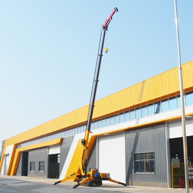 8 Tons 10 Tons Remote Control Mini Crawler Spider Crane with Basket