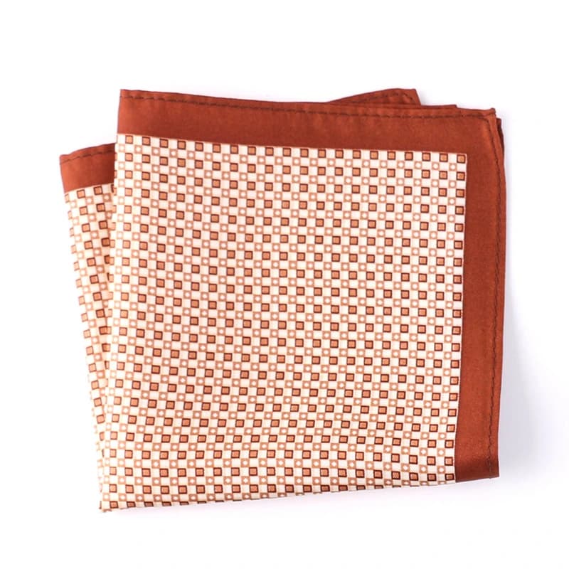 Luxury Silk Polyester Dots Printed Pocket Square Hanky Handkerchief
