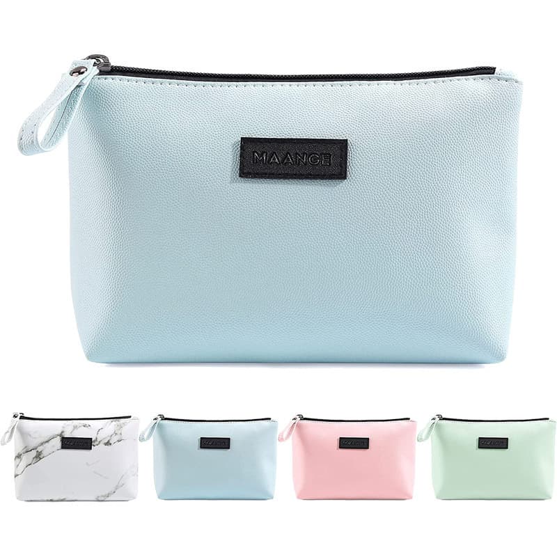 Wholesale Women Fashion Waterproof Zipper Makeup Pouch Travel PU Leather Cosmetic Bag