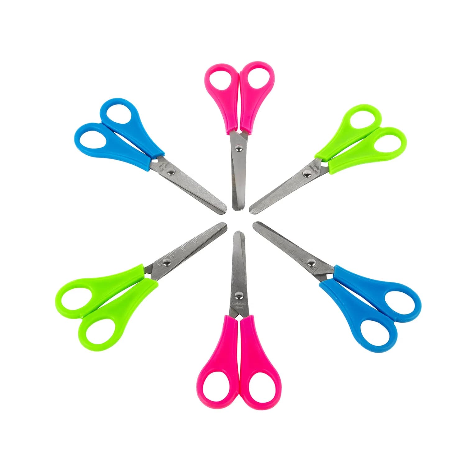 Wholesale Colorful Stainless Steel Safety Student Kid Scissors for School Cutting Stationery