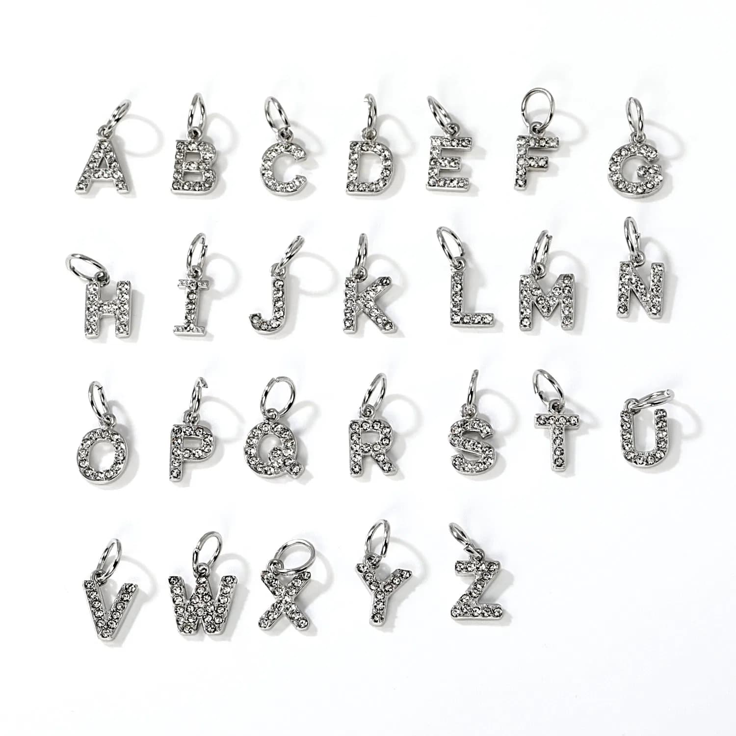 Personalized Stainless Steel Jewelry Cubic Zirconia a-Z Letter Charm for DIY Making