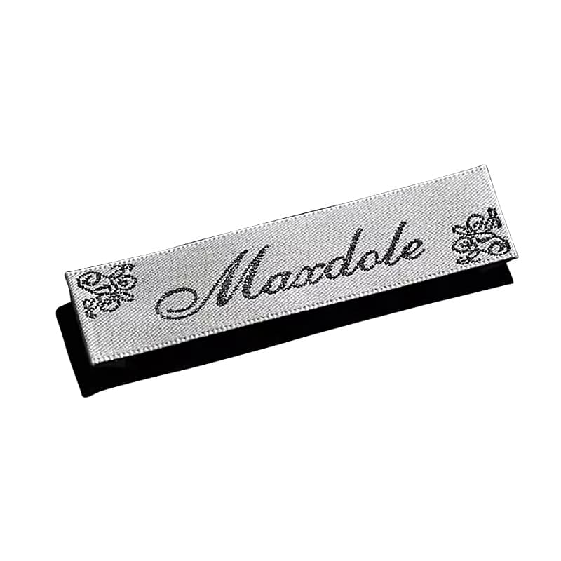Custom Brand Name Logo Garment Neck Label Fabric Woven Label for Clothing