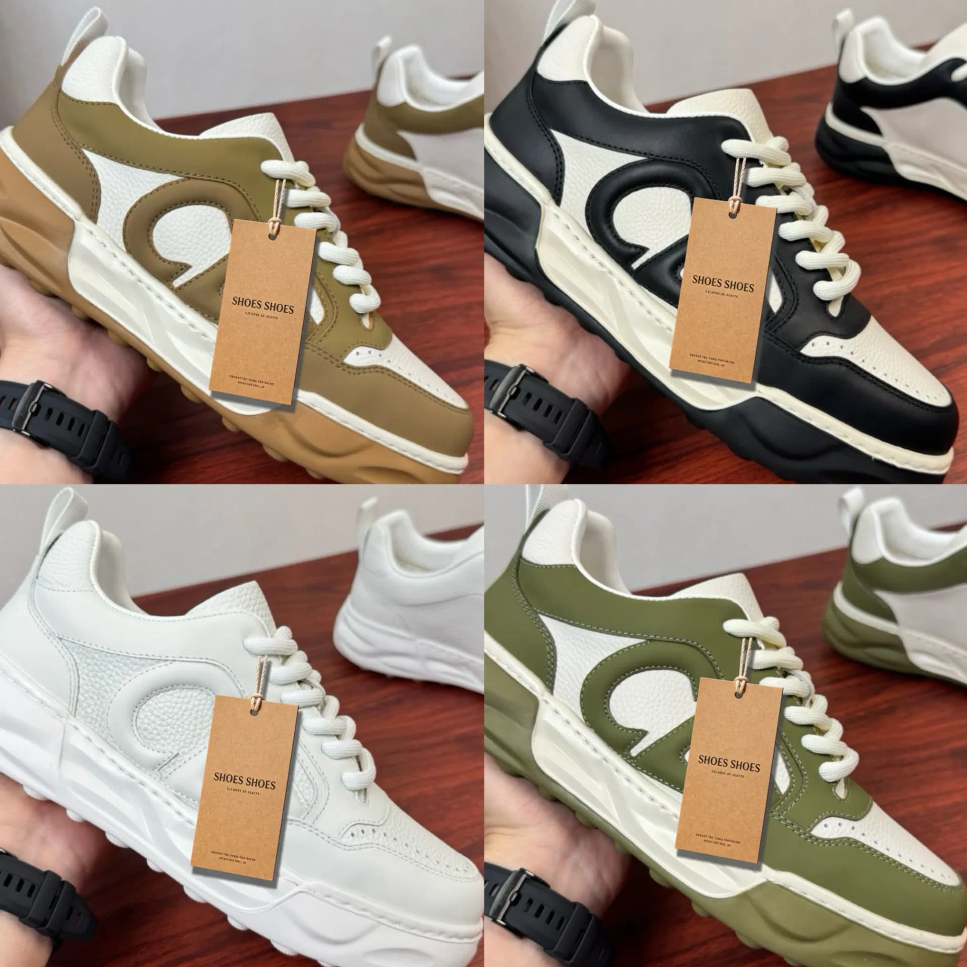 Luxury Fashion Streetwear Men Casual Durable Anti Collision Toe Sneakers Lace Shoes