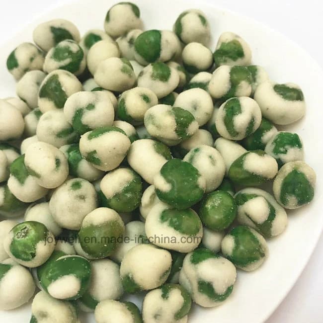 Halal Certificate Wasabi Flavor Fried Green Peas Snacks High Quality Crispy