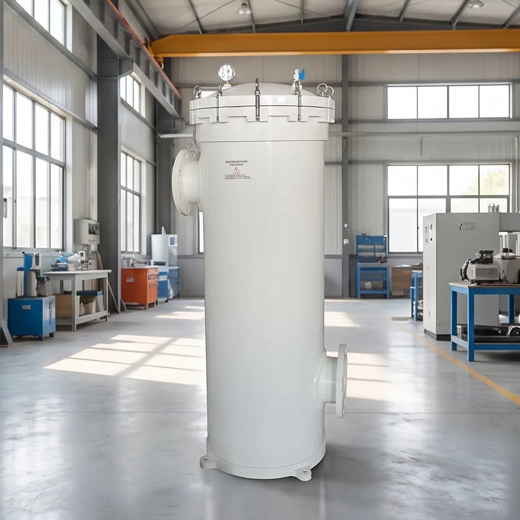 FRP Bag Filter for Chemical Circulation Systems with Fiberglass Reinforced Plastic Housing for Acid Alkali Liquid Filtration and Process Treatment