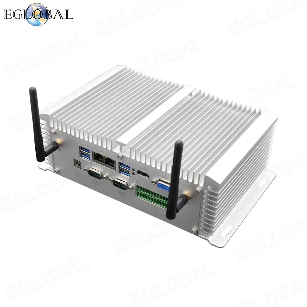 Eglobal New Fanless Mini Industrial PC Intel Core I5 8250u HD Dual LAN 2 COM Port DDR4 Superior Heat Dissipation Available Au
