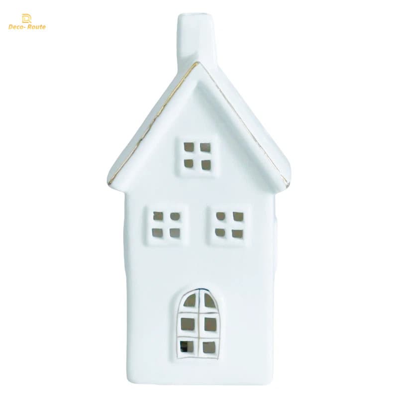 Beautifully Crafted Ceramic House Light Ornament for Indoor Ambiance