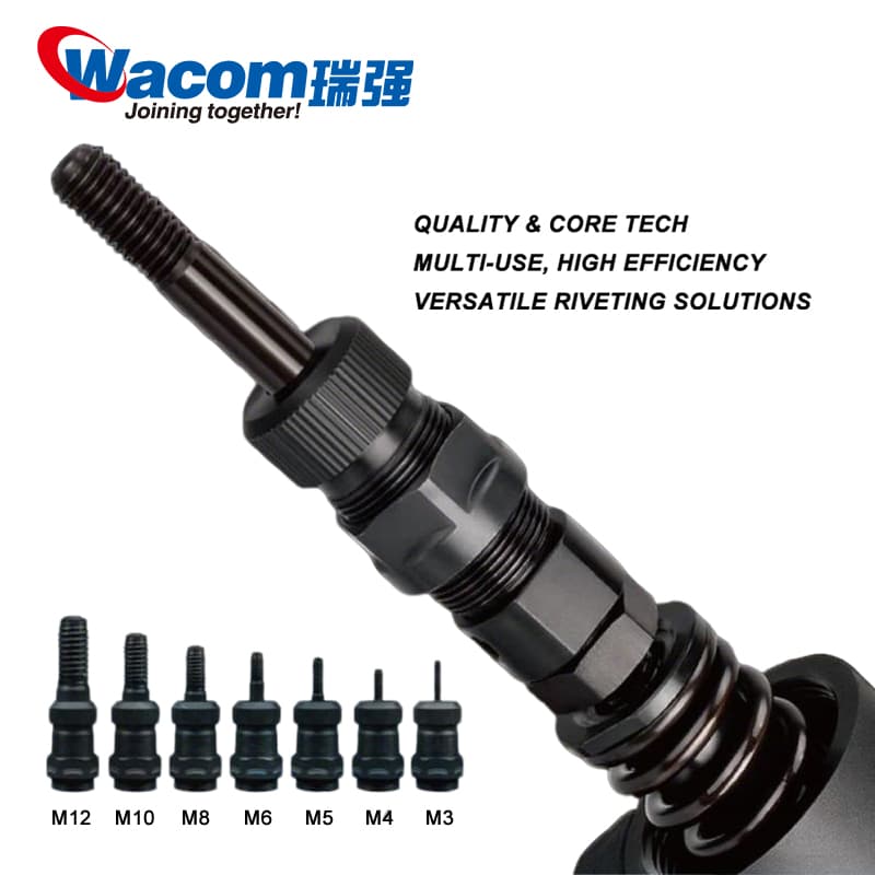 Extra Long Stroke Design Air Riveter Industrial Grade Durable Pneumatic Rivet Nut Gun for M4-M10