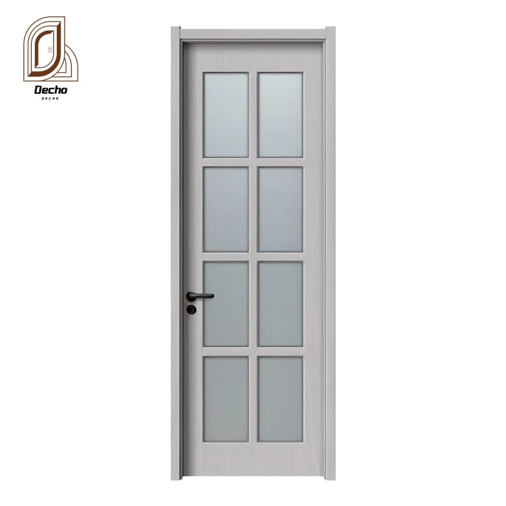 Modern Design WPC Door for Bathroom Water Resistant Interior WPC Door