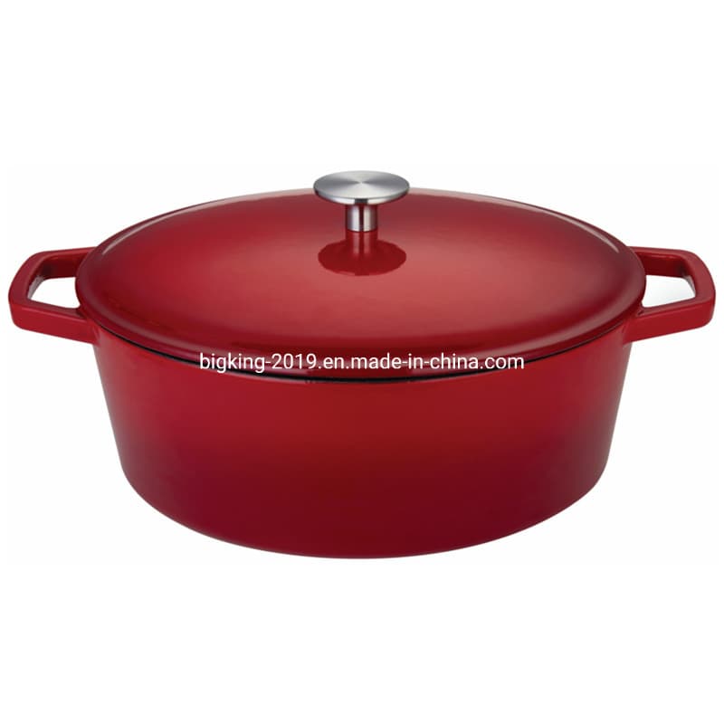 Cast Iron Dutch Oven Cookware Enamel Oval Casserole