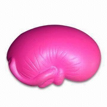 Pink Kidney Shape PU Foam Stress Toys OEM Children Gift Promotional Educational Medical Human Organs Style Stress Balls