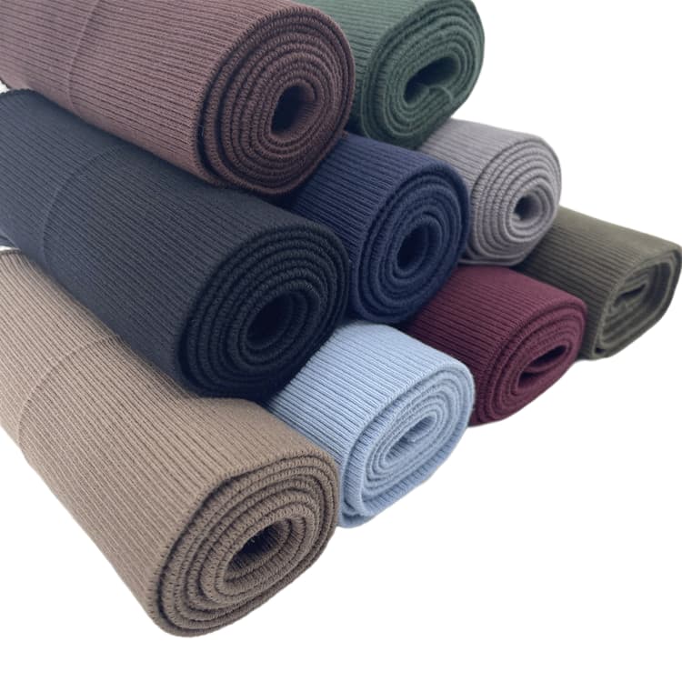 Cotton Cuff and Hem Trim Rib Knit Band for Sportswear
