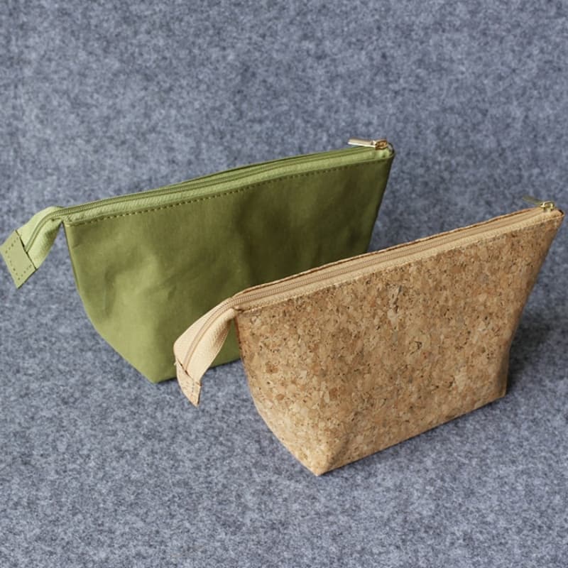 Natural Cork Pencil Case Eco-Friendly Wear-Resistant Portable Student Stationery Bag Cork Pencil Bag