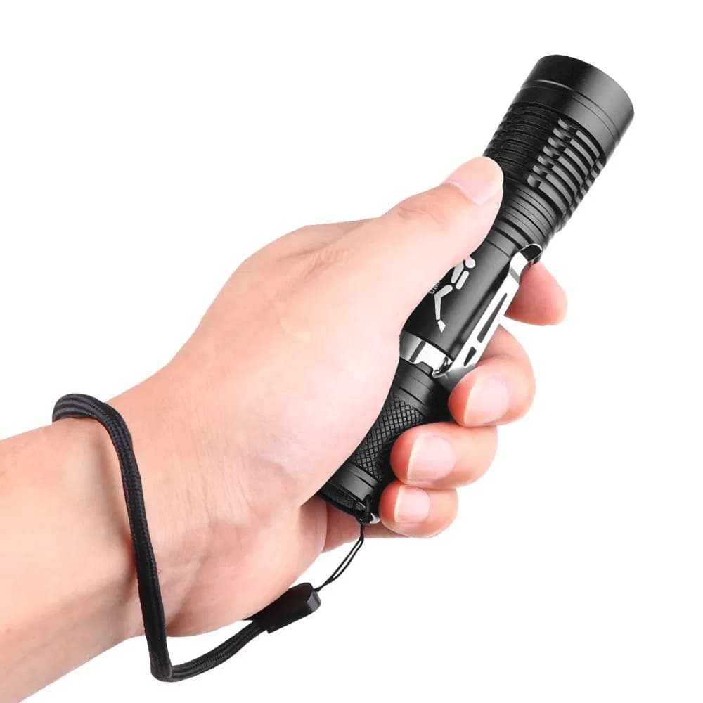 Helius Super Bright P20 Wick Mini Professional Diving Light with Hand Rope LED Flashlight