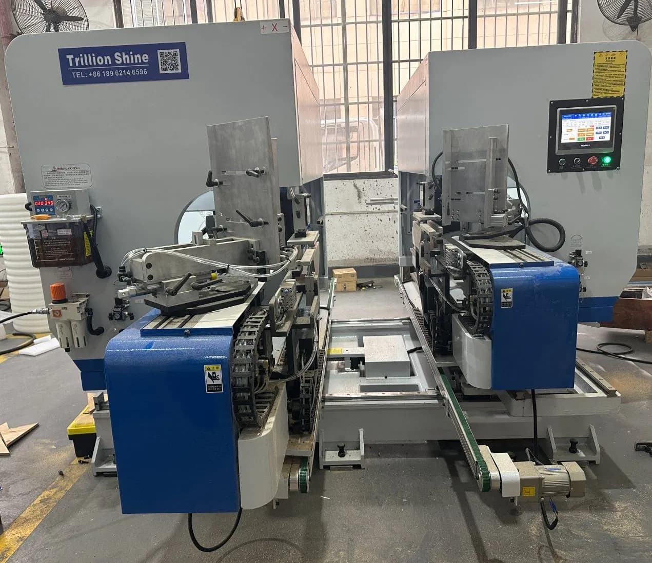 Advanced Double End Chevron Parquet Flooring Cutting Machine