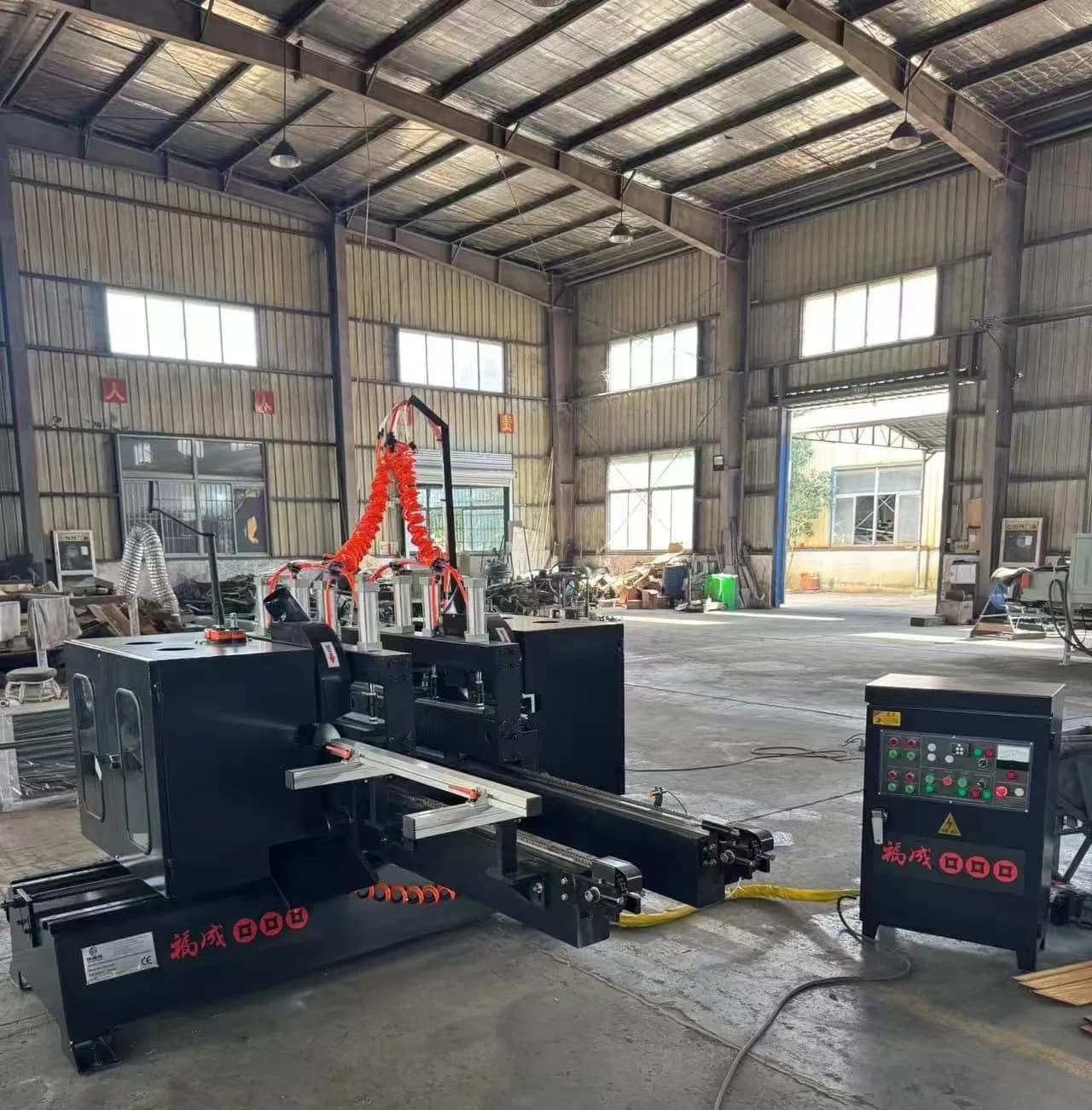Precision Ab Type Angled Double End Tenoner for Chevron Parquet Flooring