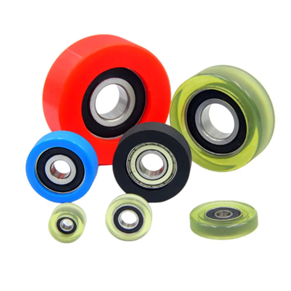Ball Bearing PU Polyurethane Flat Type Inner Diameter 6mm 8mm 10mm Rubber Coated Bearings