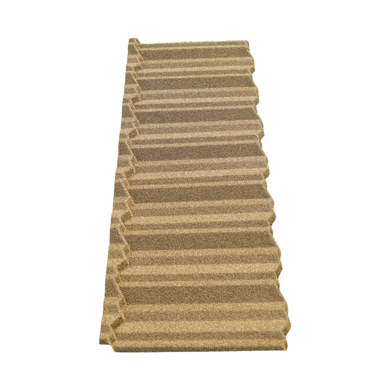 Light Weight Durable Bond Type Stone Covered Metal Roof Stone Chip Coated Steel Roofing Tile