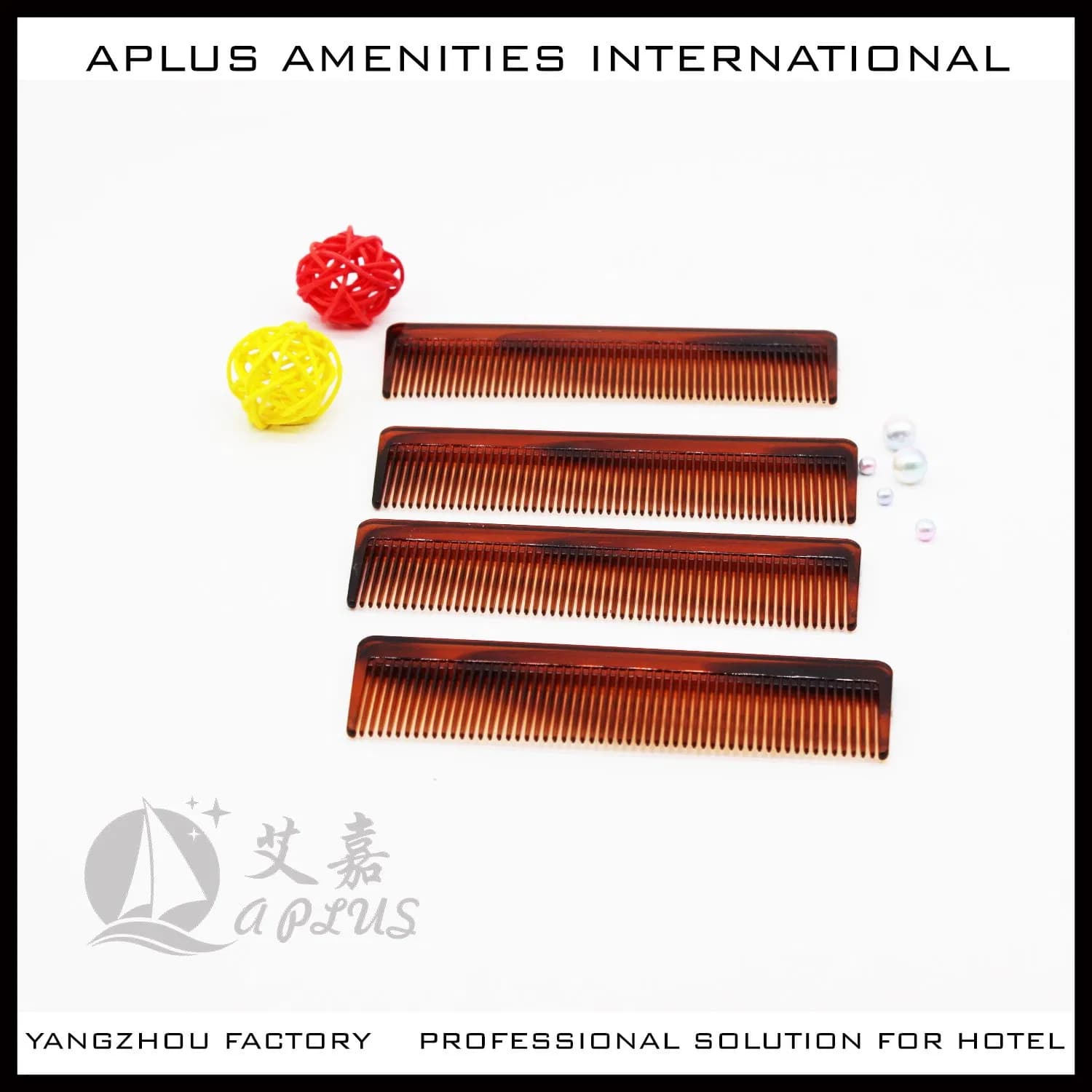 Stylish Brown Hotel Comb - Durable and Elegant Hair Care Tool