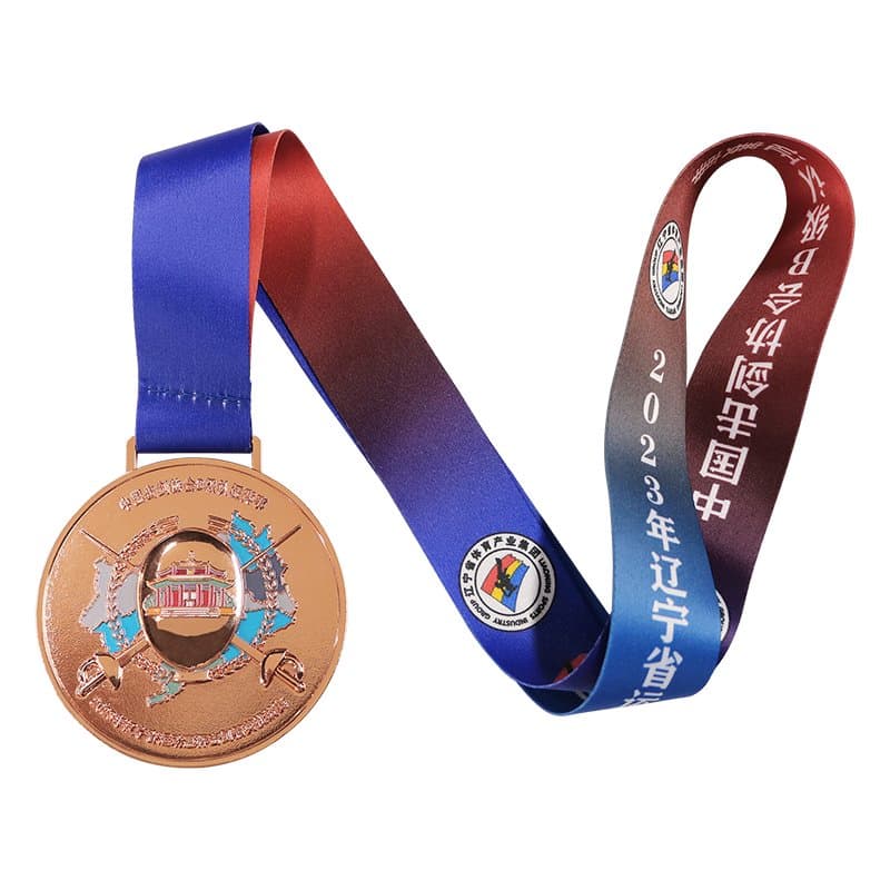 Premium Laser Cut Plain Gold Silver Bronze Effect Running Swimming Football Gymnastic Jiu-Jitsu Champion Sport Bespoke Medal